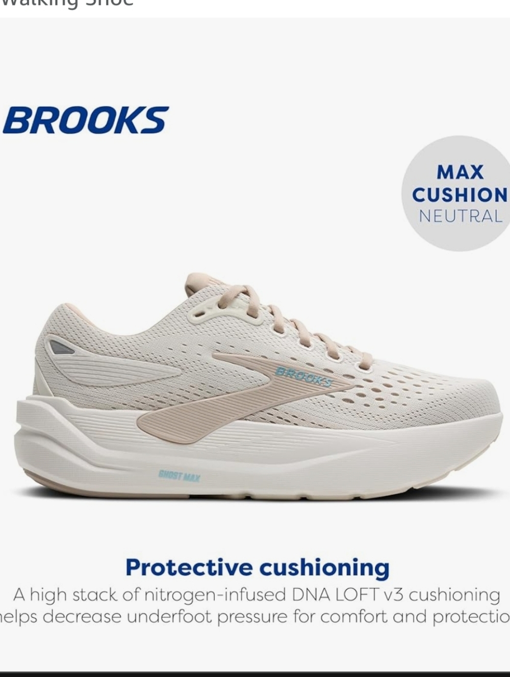 Brooks Extra Wide (2E) S12 Ghost Max 3 Neutral Running & Walking CushioningCmfrt